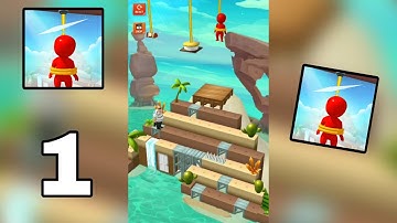 Rope Cut- Rescue Hero Gameplay Walkthrough || Level 1-23 || Part 1 || {Android}