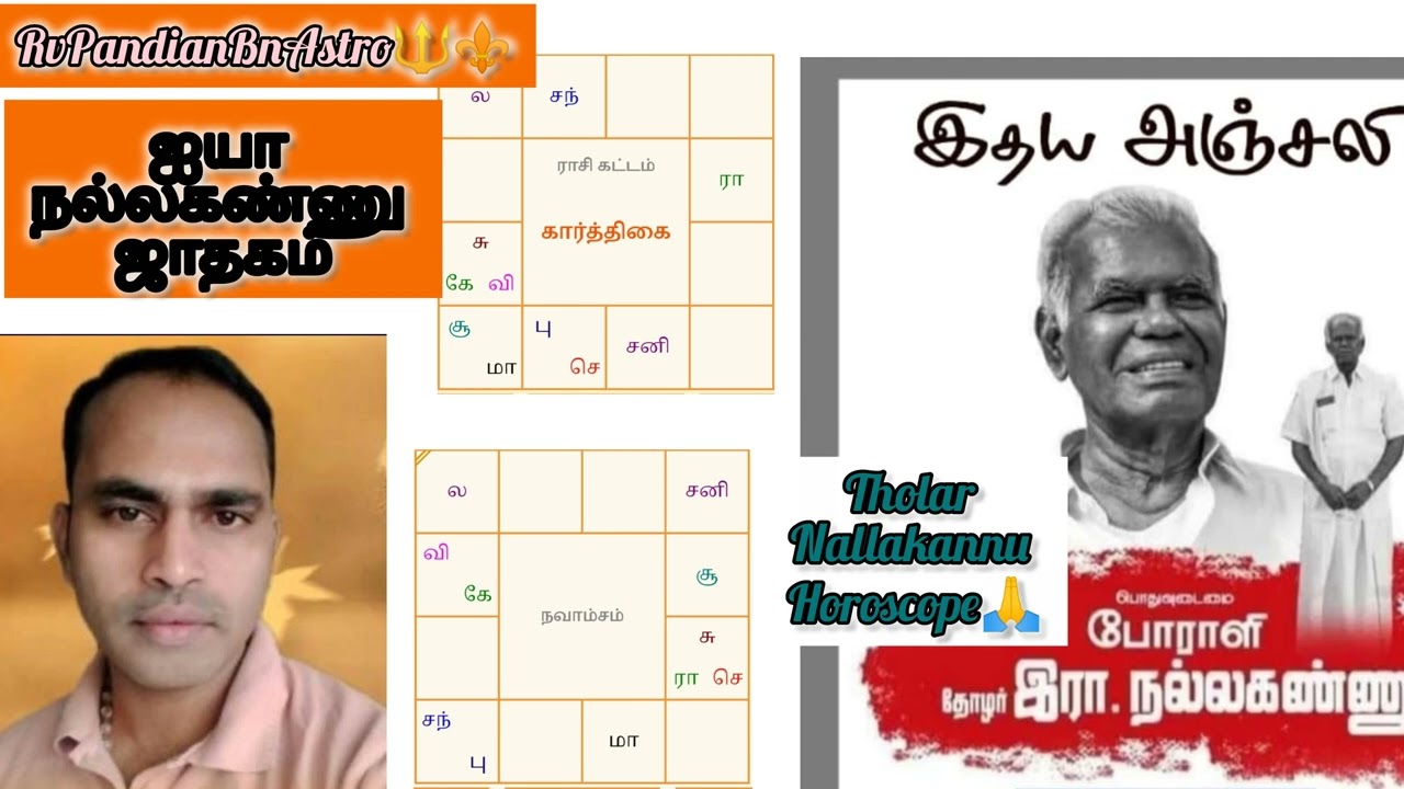 மறைந்த ஐயா நல்லகண்ணு அவர்கள் ஜாதகம்|Iyaa Tholar NallaKannu Horoscope|ஜாதகம் ஆய்வு
