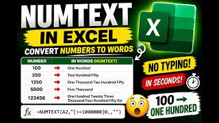 Convert Numbers to Words in Excel 🤯 | NUMTEXT Function (Beginner Guide)