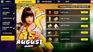 15 August🔥 New Event Free Fire | Independence Event 2025 Free Fire | Free Fire New Event Today 