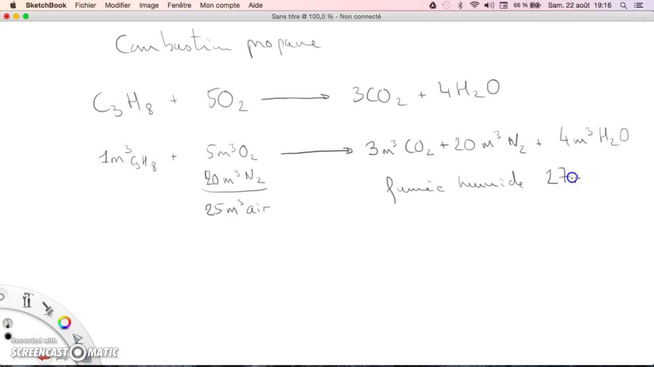Gaz Combustion Air et fumée