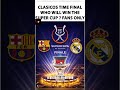 An El Clasico Final ,This Sunday Barcelona 🆚 Real Madrid #elclasico #halamadrid #barcelona #shorts