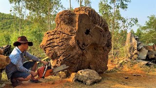 Woodworking Factory, Cutting Sawmill Machines \/\/ The Process Turning Giant Tree Stump Into Big Table