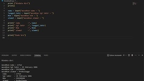 Tutorial Membuat Database Dan Table menggunakan Python dengan perintah CRUD