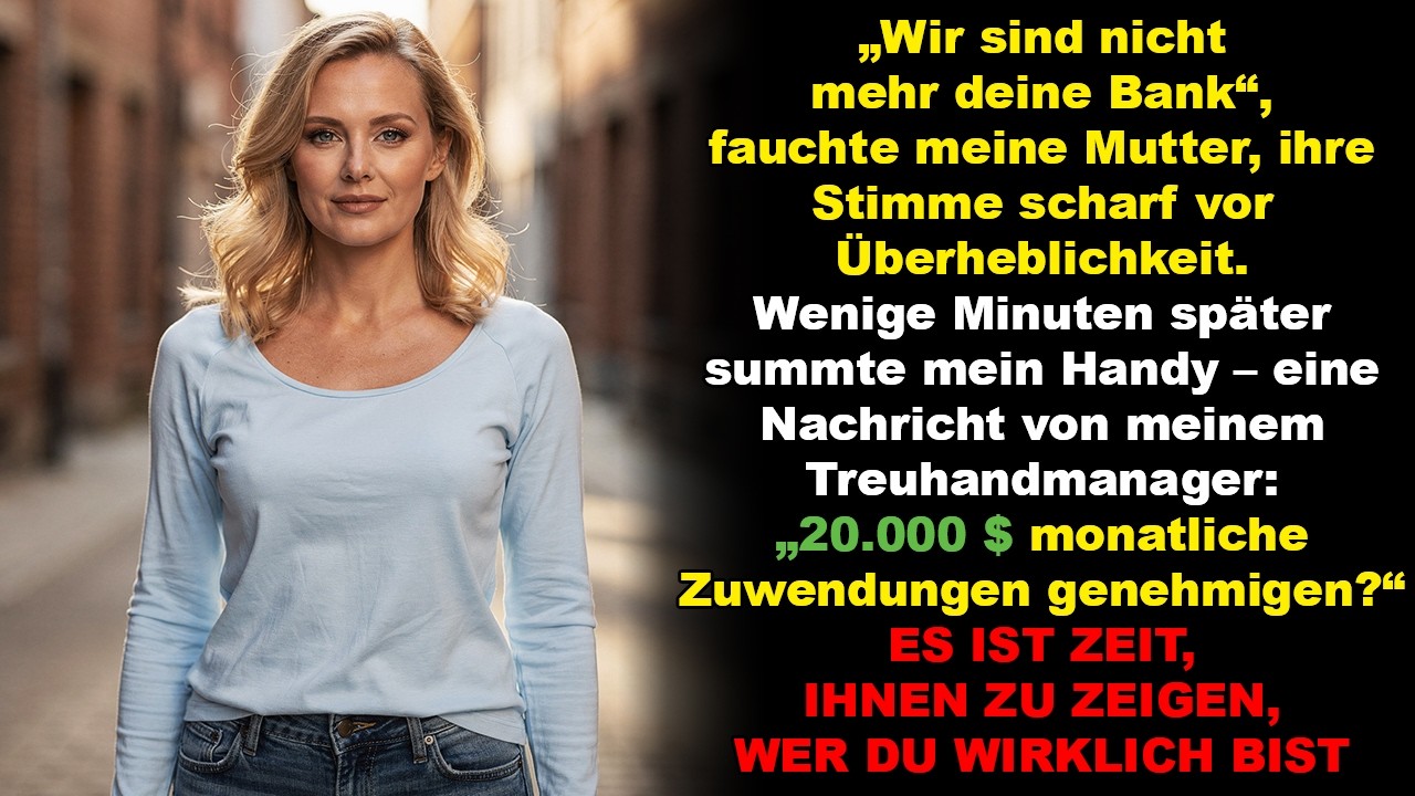 Meine Familie sagte: „Wir sind nicht mehr deine Bank“ – Minuten später brach das Chaos aus…