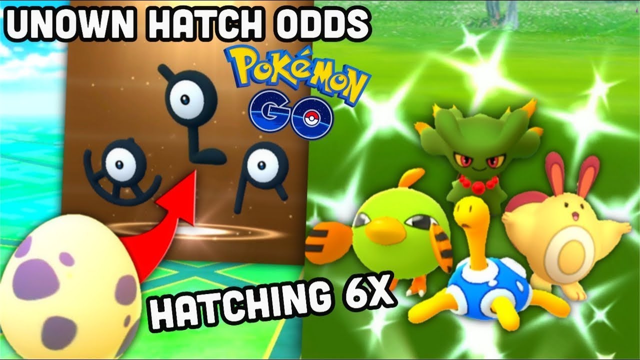 HATCHING 6 UNOWN + HATCH ODDS IN POKEMON GO 6 SHINY FOUND NEW RAID TIMES