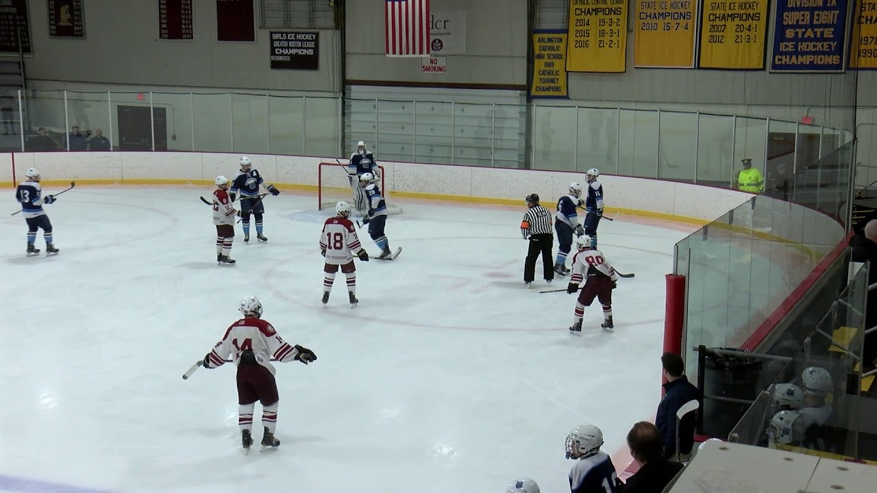 Arlington High School Boys Hockey vs Wilmington January 26th, 2019 YouTube