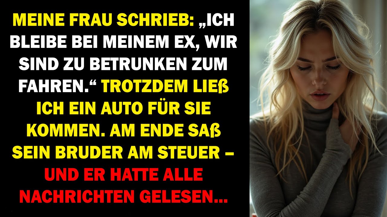 MEINE FRAU BLIEB „BETRUNKEN“ BEI IHREM EX – BIS ICH IHNEN EIN AUTO SCHICKTE