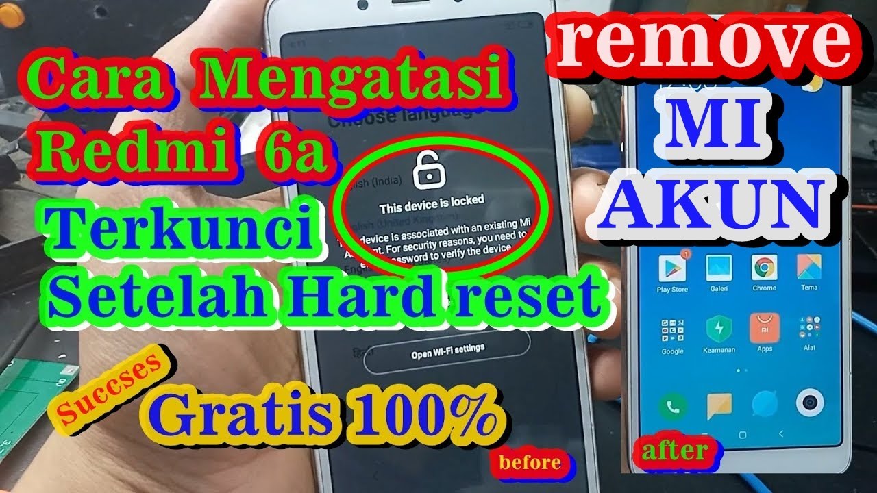 Cara mengatasi Redmi 6a this device is locked