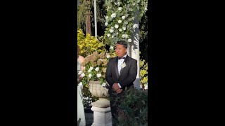 Groom emotional as Jurassic Park plays at wedding