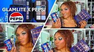 GLAMLITE X PEPSI Eyeshadow Palette & Cherry Pepsi Lip | Cool Toned Blush Try On | KOLORFUL KALMELE