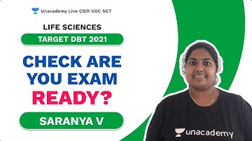 Target DBT 2021 | check are you exam ready? | Life Science | Saranya V | Unacademy
