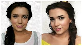 Belle (Beauty and The Beast) Hair & Makeup Tutorial