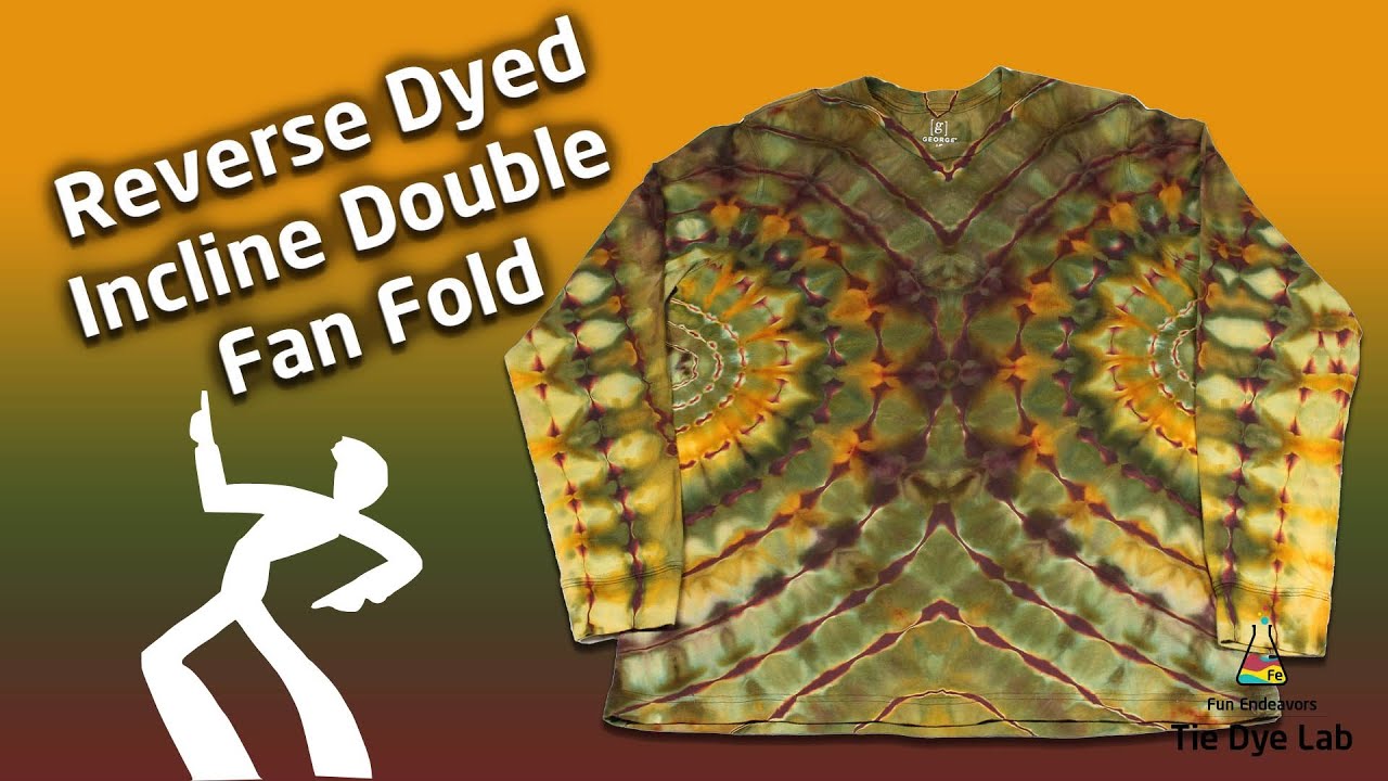 Tie-Dye Designs: Reverse Dyed Double Fan Fold [OWB] - YouTube