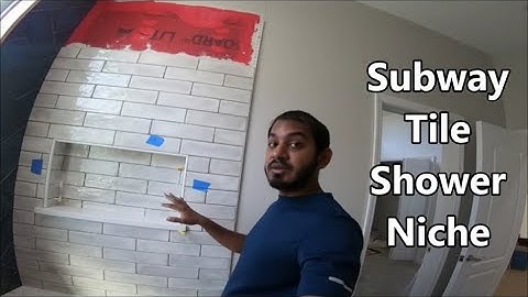 How To Tile A Shower Niche With Subway Tiles, Metal Edging & Quartz Base