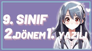 9. SINIF İNGİLİZCE 2. DÖNEM 1. YAZILI