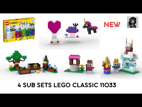 4 NEW SUB SETS Lego classic 11033 ideas Unpacking and Building instructions How to build