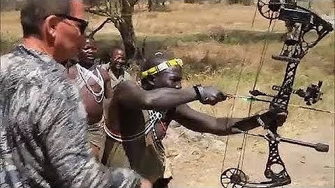 How the African Hadza Tribe Tries a Compound Bow for the First Time