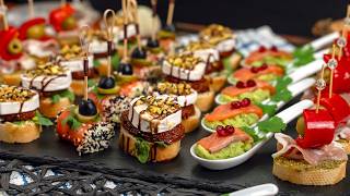 Elegant Salmon Rolls, Appetizer Platter. 4 Easy & Stylish Finger Foods to Impress Your Guests