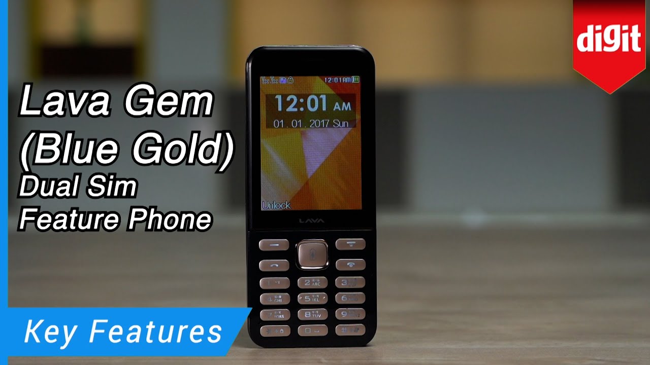 Lava Gem Blue Gold Dual Sim Feature Phone Key Features