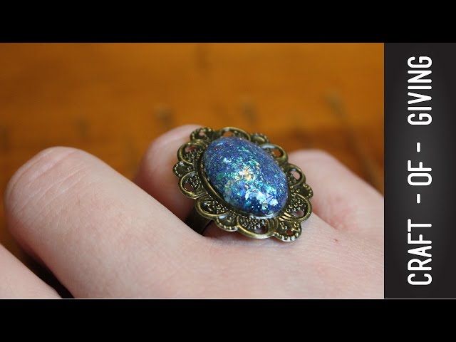 Diy Hot Glue Faux Opal Ring Craft Of Giving