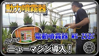 【園芸/噴霧器】アガベのためにニューマシン導入！動力噴霧器で水やりが楽々に【 KOSHIN 電動噴霧器 MS-252C】【Agave】【多肉植物】