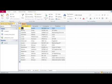 Databases with Microsoft Access 8 –Filter Data with Wild Cards * and ?