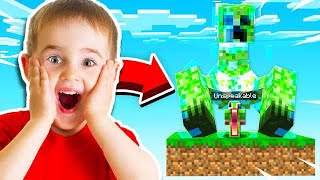 7 YEAR OLD MAKES IMPOSSIBLE MINECRAFT WORLD!