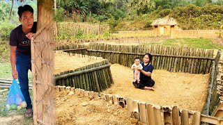 14YearOld Single Mother  Digging Soil, Making Bamboo Pond Banks, ExHusband Secretly Does This