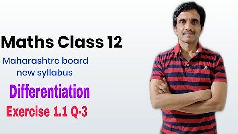 Maths II Differentiation Exercise 1.1 Q 3