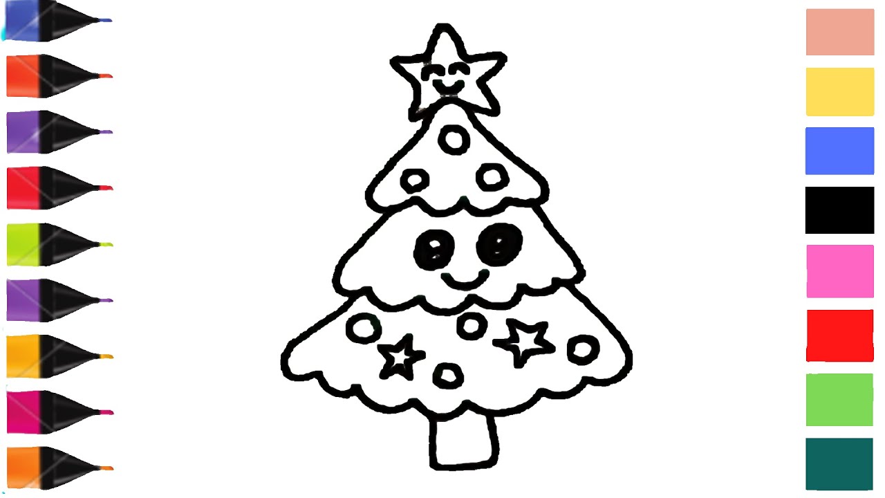 HOW TO DRAW CHRISTMAS TREE FOR CHRISTMAS || Christmas Tree Coloring ...