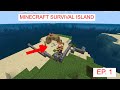 SURVIVING ON A DESERTED ISLAND (DIAMONDS!) (WOLVES!) SURVIVAL ISLAND LETS PLAY EP. 1!!
