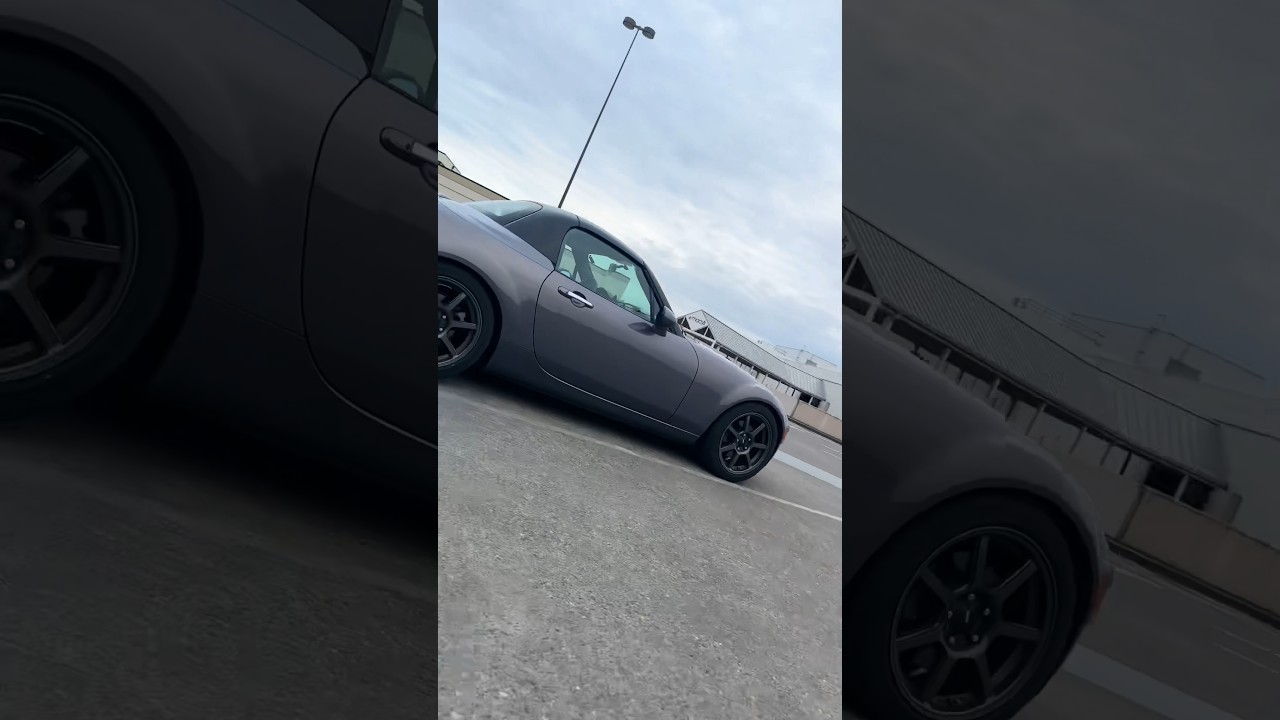 First time using vinyl wrap!  2008 Mazda MX-5 PRHT NC, galaxy grey with Avery glossy black vinyl.