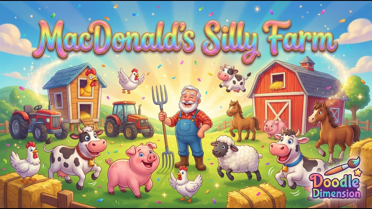 Old MacDonald’s Silly Farm Song for Kids l Funny Farm Animals Nursery Rhyme