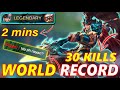 WORLD RECORD!! Legendary Zilong in 2 Minutes!! | With Prank & Trash Talker Enemy | ~ Inuyasha. MLBB