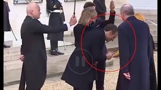 شاهد.. الموقف المحرج الذي تعرض له الرئيس الفرنسي ماكرون مع زوجة الرئيس التركي رجب طيب أردوغان😓