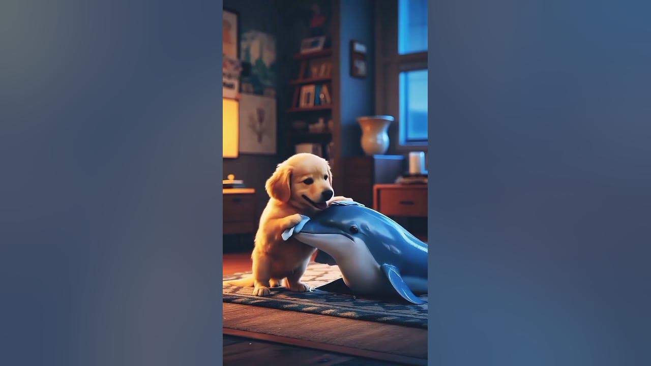 A Cute Puppy And Dolphin Enjoy In Sea...what Happened Th😲. A Cute Puppy And Dolphin Enjoy In Sea...what Happened Th😲.