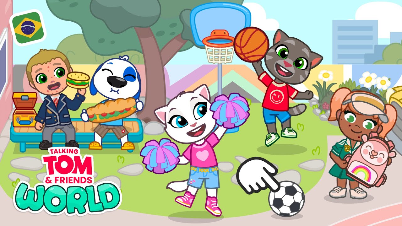 Talking Tom & Friends Brasil — Talking Tom & Friends World - Game Trailer (YouTube video ad)