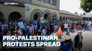 Pro-Palestinian rallies expand to multiple US campuses
