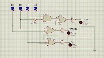 Priority encoder | Explanation and simulation | Proteus 8.9