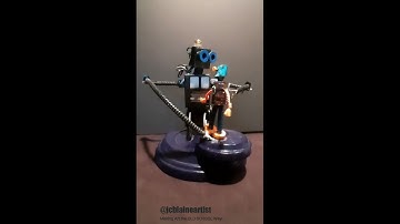 "Wind-Up" Robot Sculpture: Art using found objects
