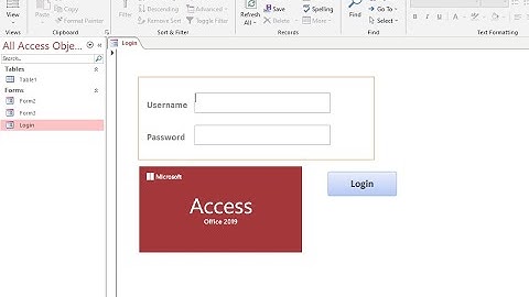 how to set default open form in ms access
