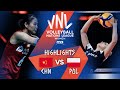 China vs. Poland - FIVB Volleyball Nations League - Women - Match Highlights, 19/06/2021