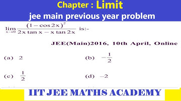 LIMIT JEE MAIN 2016 10 APRIL ONLINE BY RS SIR  | limit jee main previous year solution