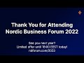 Nordic business forum 2022  hs visio live stage