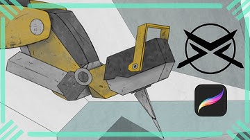 “Mech Assembly” concept drawing on Procreate