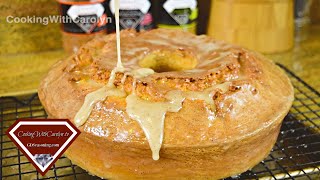 AIR FRYER 7up CREAM CHEESE POUND CAKE with BROWNED BUTTER LEMON ICING |Cooking With Carolyn
