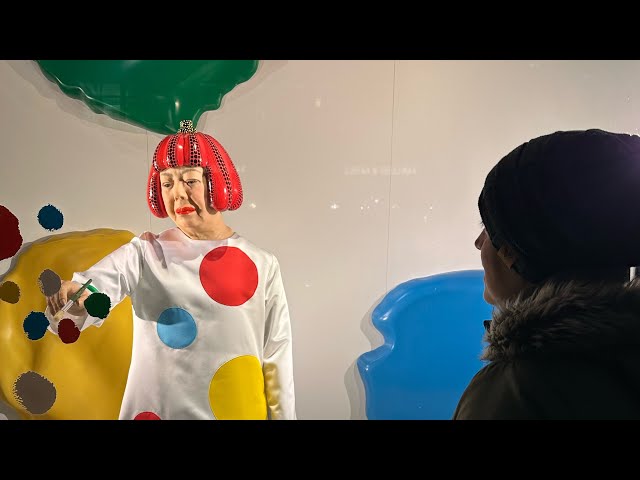 Hyper-realistic Yayoi Kusama robot spotted in London for fashion line