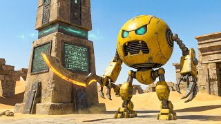 Pacman Teams Up With Walking Robot Blade Inside a Shifting Sci Fi Desert Maze screenshot 2