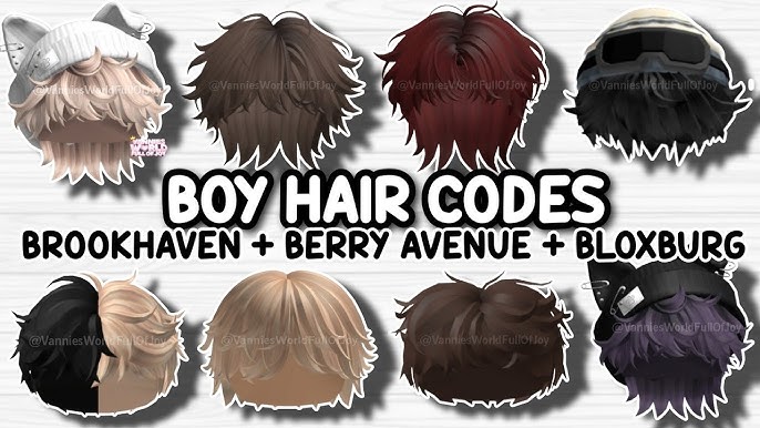 BOY HAIR ID CODES FOR BROOKHAVEN 🏡RP, BERRY AVENUE, BLOXBURG & ALL ROBLOX  GAMES THAT ALLOW CODES 🤩✨ 